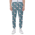 Christmas Snowy Flamingo Pattern Print Joggers