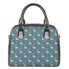 Christmas Snowy Flamingo Pattern Print Shoulder Handbag