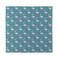 Christmas Snowy Flamingo Pattern Print Silk Bandana