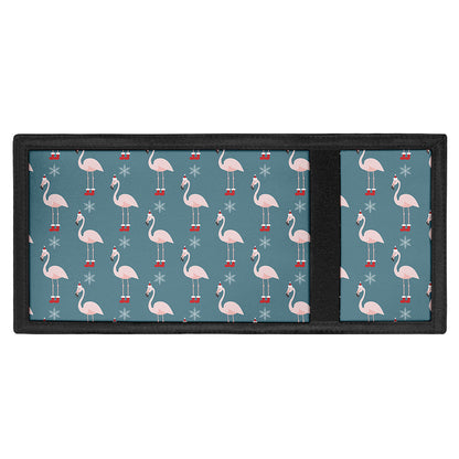 Christmas Snowy Flamingo Pattern Print Trifold Wallet