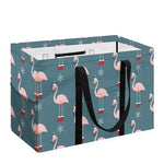 Christmas Snowy Flamingo Pattern Print Utility Tote Bag