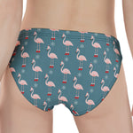 Christmas Snowy Flamingo Pattern Print Women's Panties