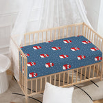 Christmas Snowy Penguin Pattern Print Baby Crib Sheet