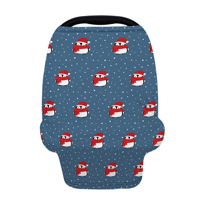 Christmas Snowy Penguin Pattern Print Baby Seat Cover