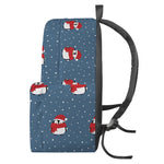 Christmas Snowy Penguin Pattern Print Backpack