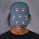 Christmas Snowy Penguin Pattern Print Baseball Cap