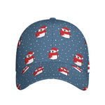 Christmas Snowy Penguin Pattern Print Baseball Cap
