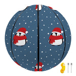 Christmas Snowy Penguin Pattern Print Basketball