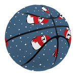 Christmas Snowy Penguin Pattern Print Basketball