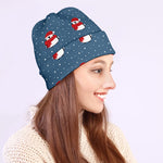 Christmas Snowy Penguin Pattern Print Beanie