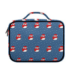 Christmas Snowy Penguin Pattern Print Briefcase Bible Bag