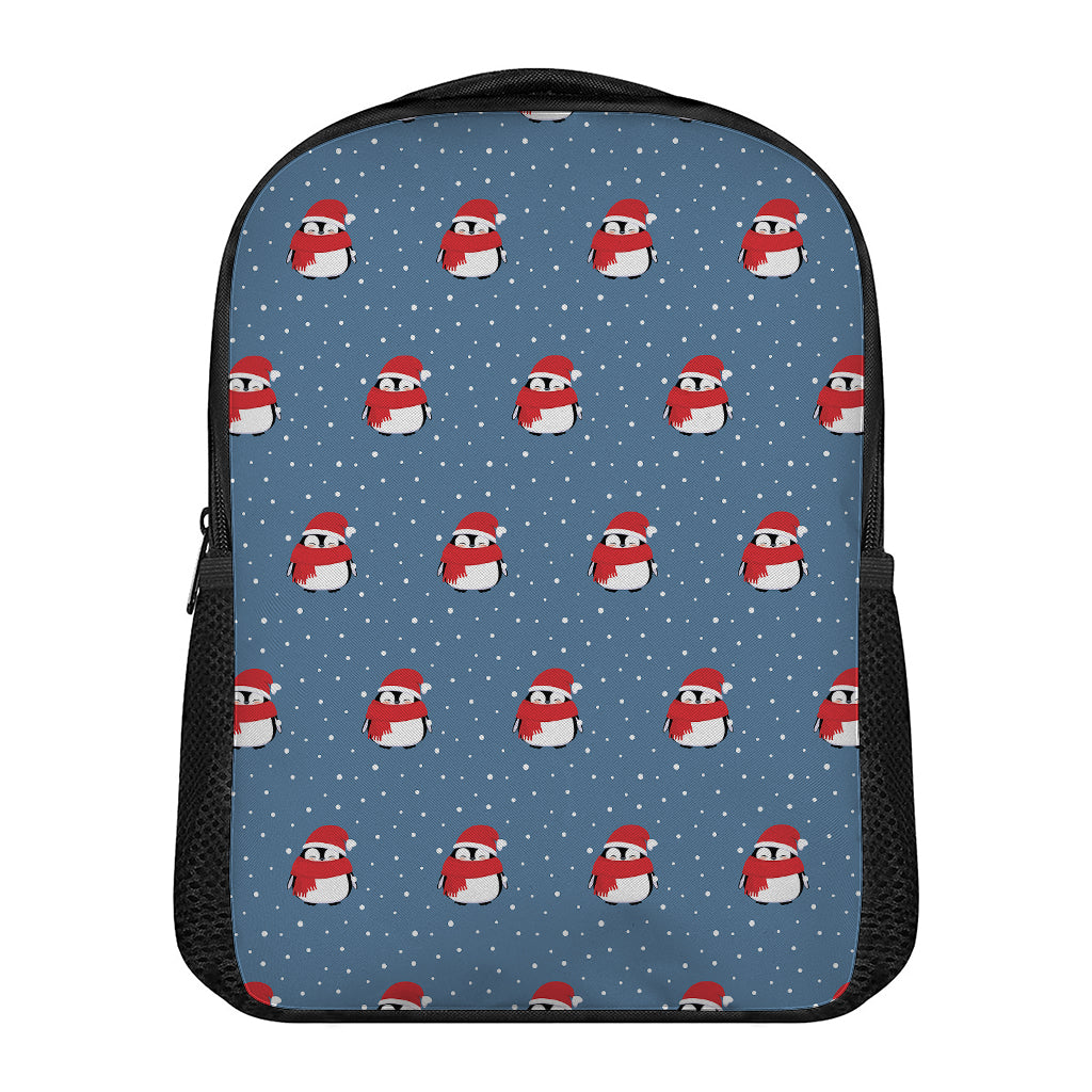 Christmas Snowy Penguin Pattern Print Casual Backpack