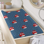 Christmas Snowy Penguin Pattern Print Changing Pad Cover