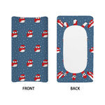 Christmas Snowy Penguin Pattern Print Changing Pad Cover