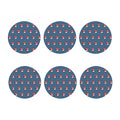 Christmas Snowy Penguin Pattern Print Coaster Set