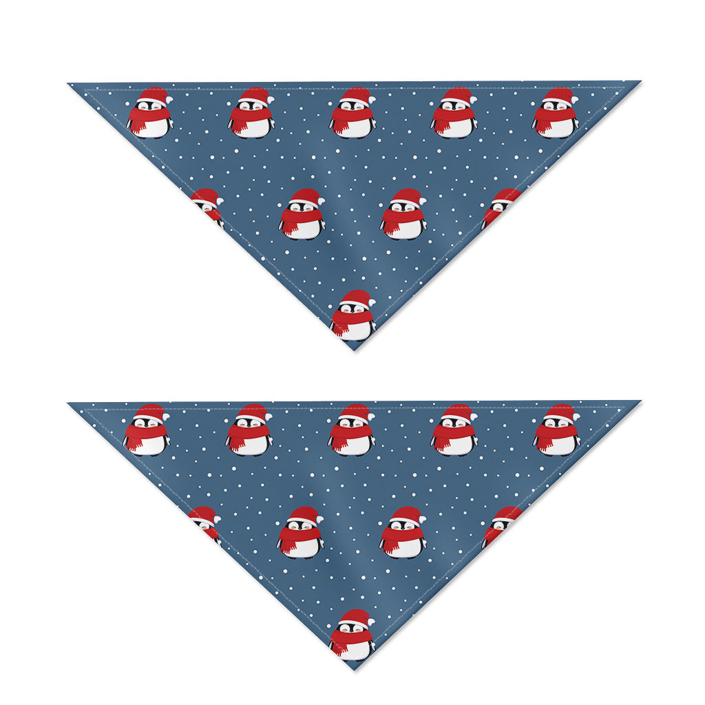 Christmas Snowy Penguin Pattern Print Dog Bandana