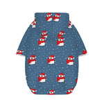 Christmas Snowy Penguin Pattern Print Dog Zip Up Hoodie