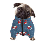 Christmas Snowy Penguin Pattern Print Dog Zip Up Jacket