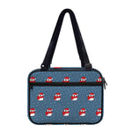 Christmas Snowy Penguin Pattern Print Double Strap Bible Bag