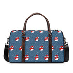 Christmas Snowy Penguin Pattern Print Duffle Bag
