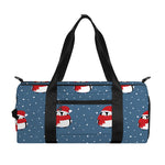 Christmas Snowy Penguin Pattern Print Gym Bag