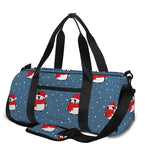 Christmas Snowy Penguin Pattern Print Gym Bag