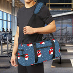 Christmas Snowy Penguin Pattern Print Gym Bag