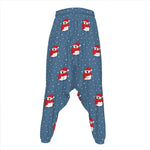 Christmas Snowy Penguin Pattern Print Hammer Pants
