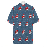Christmas Snowy Penguin Pattern Print Hawaiian Shirt
