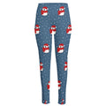 Christmas Snowy Penguin Pattern Print High-Waisted Pocket Leggings