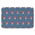 Christmas Snowy Penguin Pattern Print Indoor Door Mat