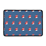 Christmas Snowy Penguin Pattern Print Kitchen Mat