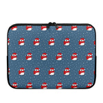 Christmas Snowy Penguin Pattern Print Laptop Sleeve