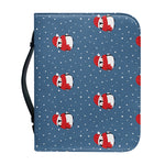 Christmas Snowy Penguin Pattern Print Leather Bible Cover