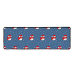 Christmas Snowy Penguin Pattern Print Long Kitchen Mat