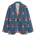 Christmas Snowy Penguin Pattern Print Men's Blazer