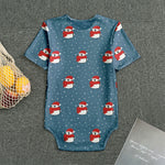 Christmas Snowy Penguin Pattern Print Men's Bodysuit