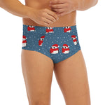 Christmas Snowy Penguin Pattern Print Men's Briefs