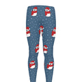 Christmas Snowy Penguin Pattern Print Men's Leggings