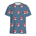 Christmas Snowy Penguin Pattern Print Men's Athletic T-Shirt