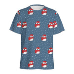 Christmas Snowy Penguin Pattern Print Men's Sports T-Shirt