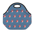 Christmas Snowy Penguin Pattern Print Neoprene Lunch Bag