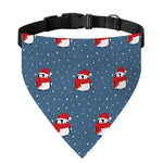 Christmas Snowy Penguin Pattern Print Over The Collar Dog Bandana
