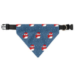 Christmas Snowy Penguin Pattern Print Over The Collar Dog Bandana