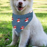 Christmas Snowy Penguin Pattern Print Over The Collar Dog Bandana
