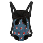 Christmas Snowy Penguin Pattern Print Pet Carrier Backpack