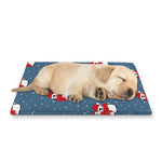 Christmas Snowy Penguin Pattern Print Pet Cooling Mat Cover