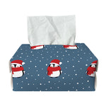 Christmas Snowy Penguin Pattern Print Rectangle Tissue Box Cover