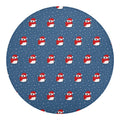 Christmas Snowy Penguin Pattern Print Round Blanket