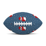 Christmas Snowy Penguin Pattern Print Rugby Ball
